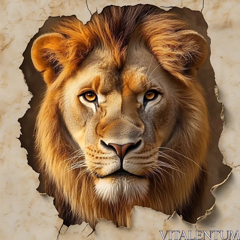 AI ART Majestic Lion Gaze