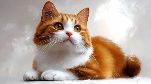 Serene Feline with Amber Eyes