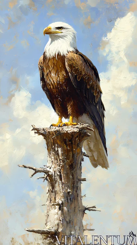 AI ART Regal Eagle Perched High