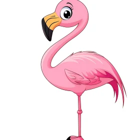Whimsical Flamingo Character Design