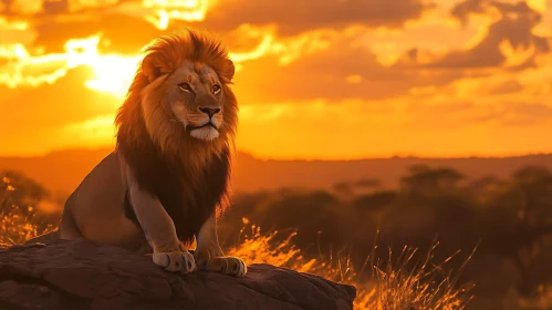 African Lion Portrait