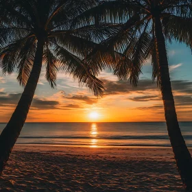 Golden Hour at Tropical Beach