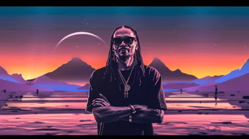 Snoop Dogg's Surreal Mountain Reflection