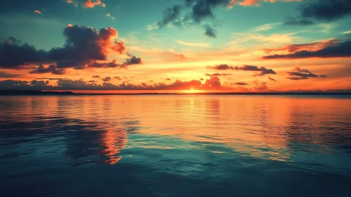 Peaceful Ocean Sunset