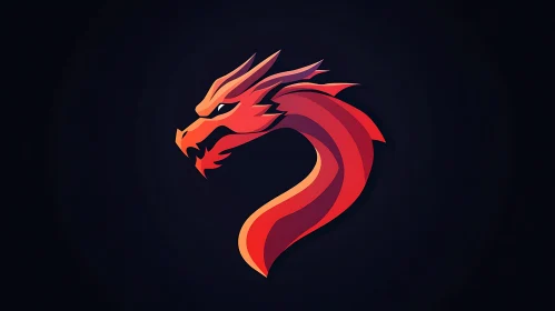 Stylized Dragon Graphic Design