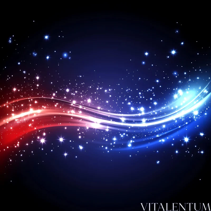 Celestial Lights Abstract Art AI Image