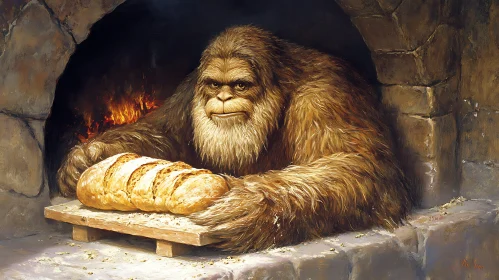 Sasquatch's Baked Bread in the Oven