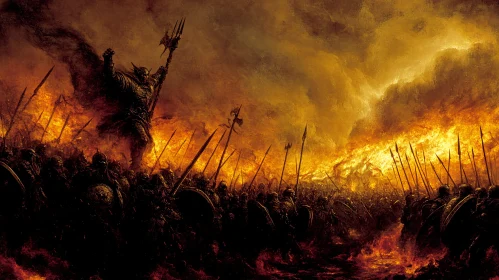 Fiery Battlefield: A Warlord's Command