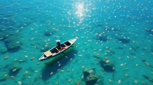 Captivating Image of a Man Swimming in Clear Waters