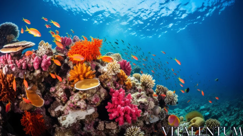 Colorful Coral Reef and Marine Life - An Ethical Perspective AI Image