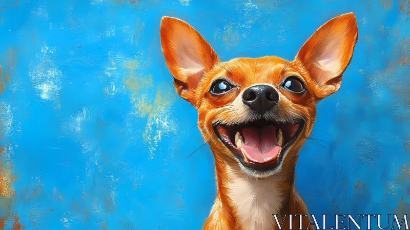 Smiling Chihuahua Art Piece AI Image