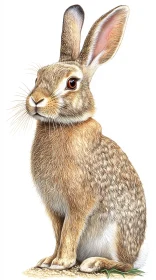 Artistic Rabbit Portrait