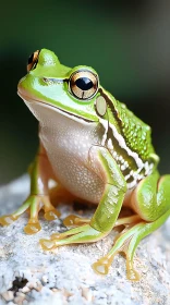 Green Frog Close-Up