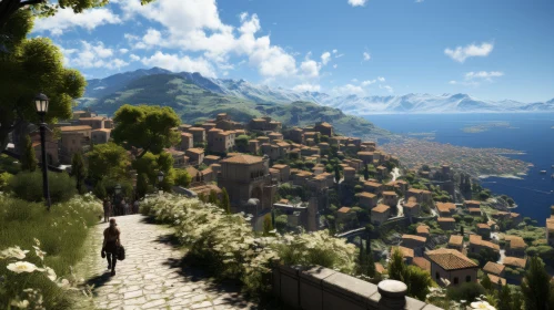 Mediterranean-Inspired Virtual Town Rendered in Unreal Engine
