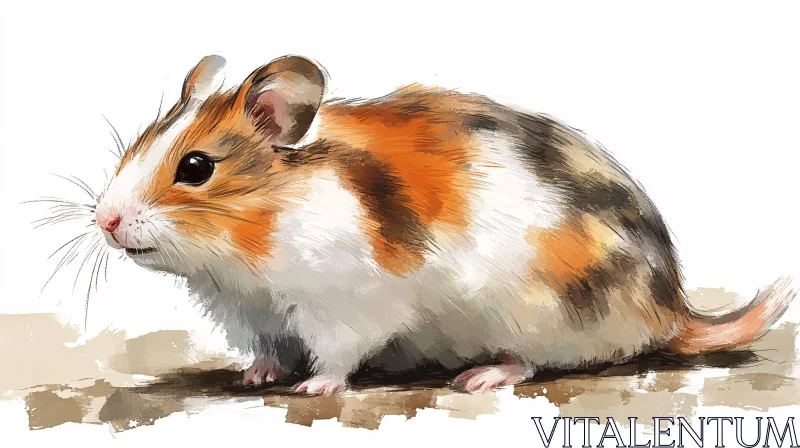 Cute Hamster Art AI Image