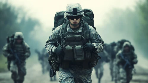 Marching Soldiers: A Display of Military Prowess