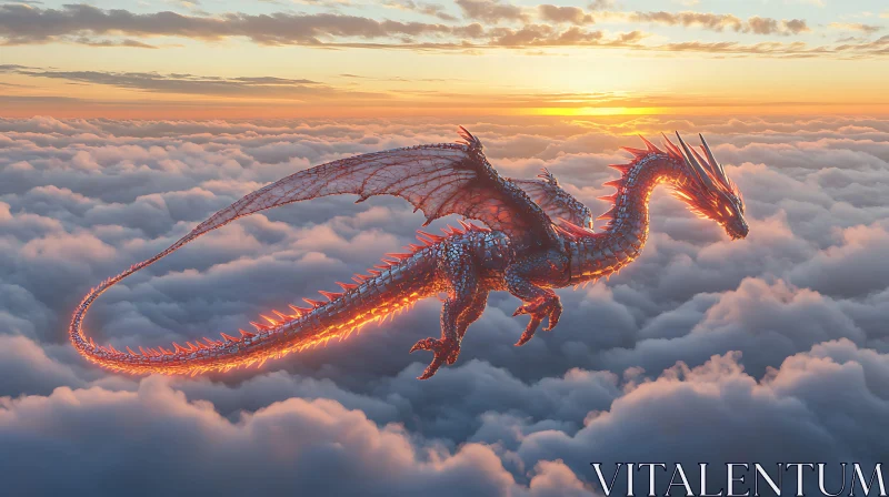 AI ART Majestic Dragon in the Sky