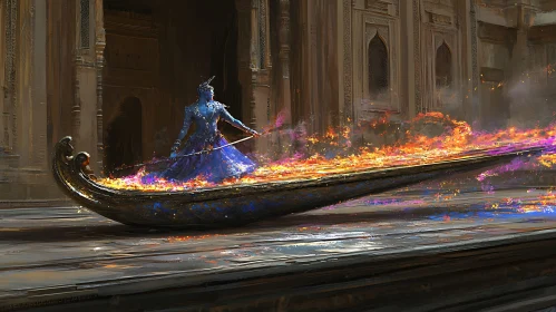 Blue Warrior's Fiery Journey