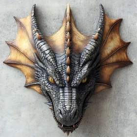 Detailed Dragon Head Wall Decor