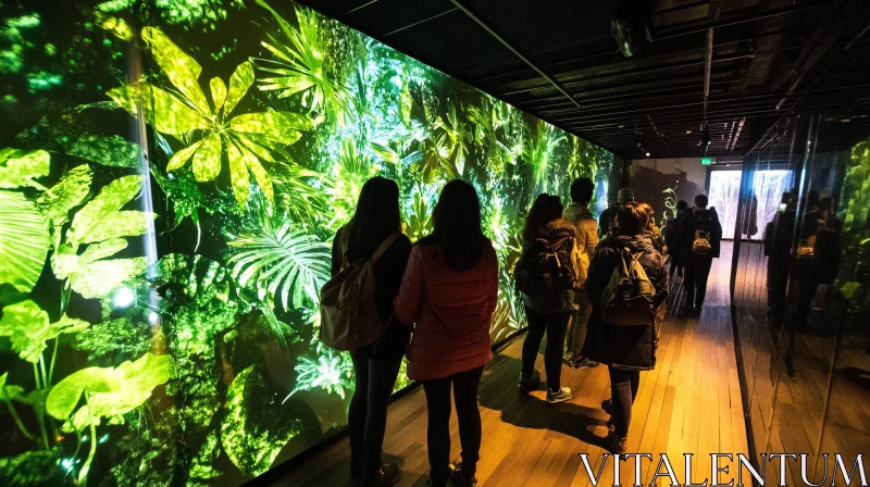 AI ART Green Foliage Installation Art View