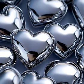 Metallic Heart Shapes