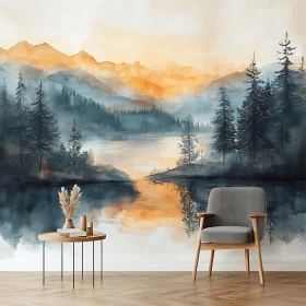 Peaceful Morning in the Mountains