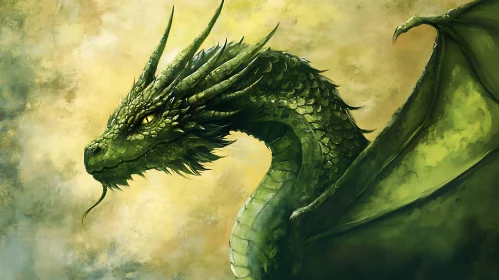 Emerald Dragon Portrait