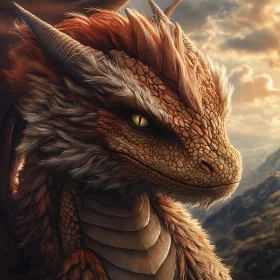 Dragon Head Close-Up: Mythical Creature