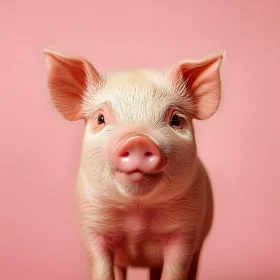 Cute Piglet With Charming Expression