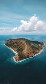 Scenic Island Aerial Shot