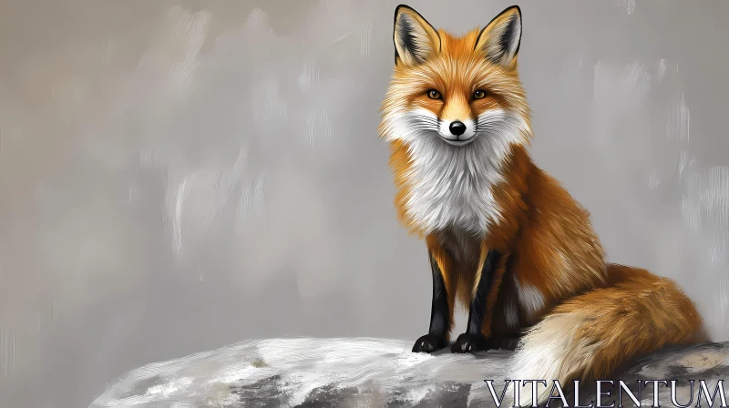 Wild Fox Animal Portrait AI Image