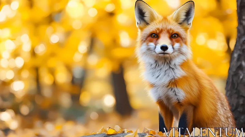 Fox in Autumn AI Image