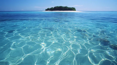 Serene Island with Clear Waters