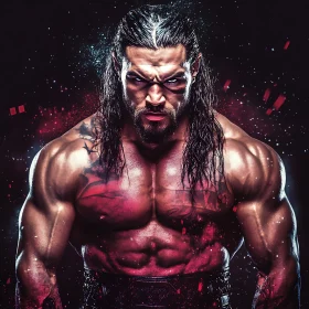 Warrior Portrait with Dramatic Lighting