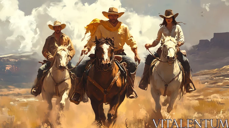 Western Riders Artwork AI Image