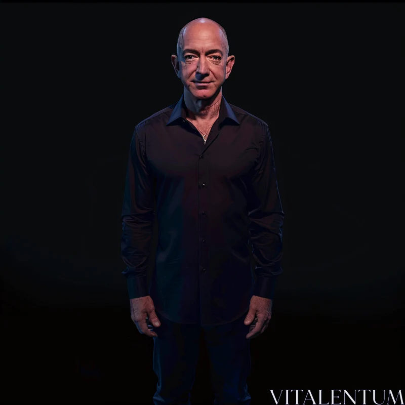 AI ART Confidence in Darkness: Jeff Bezos Portrait