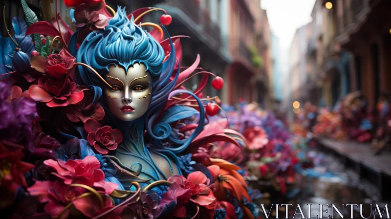 Carnival Extravaganza: A Blend of Fantasy and Rococo AI Image