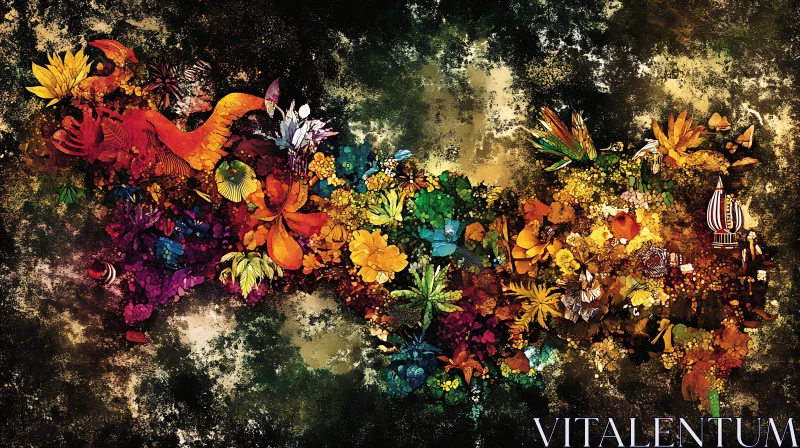 AI ART Botanical Color Symphony