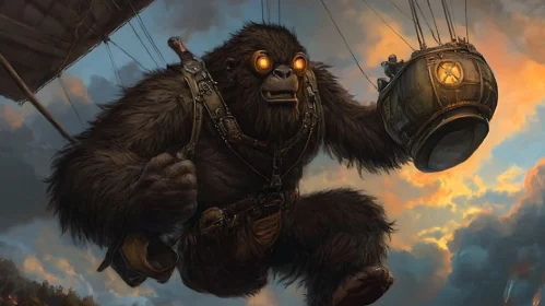 Flying Ape Fantasy Art