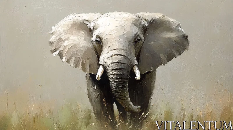 AI ART Artistic Elephant Walk Image