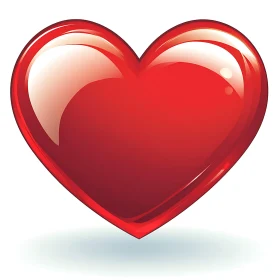 Shiny Red Heart Icon