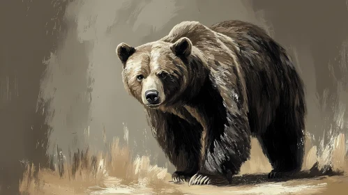 Artistic Depiction of a Majestic Bear