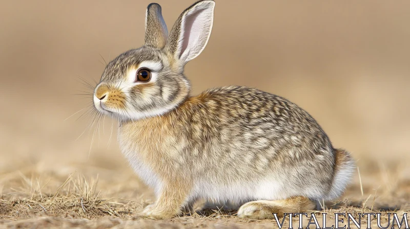 AI ART Wild Bunny in a Field