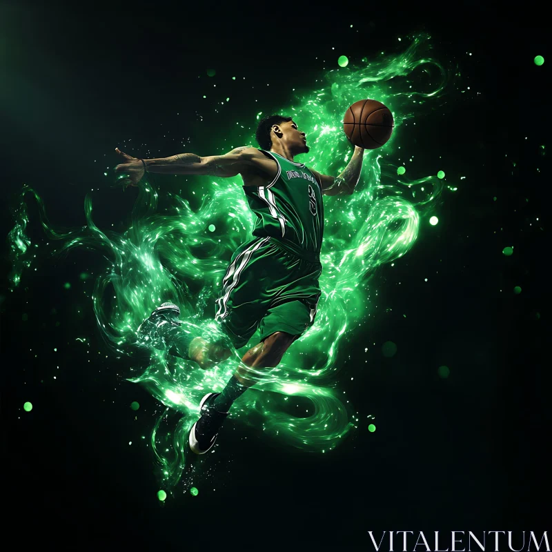 AI ART Athlete with Ball