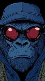 Gorilla Art with Sunglasses