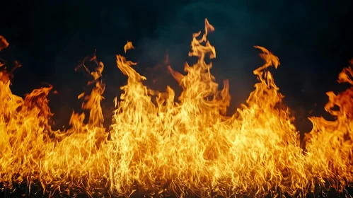 Wildly Dancing Flames Creating Intriguing Patterns