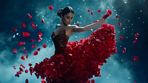 Ballroom Dance with Rose Petals