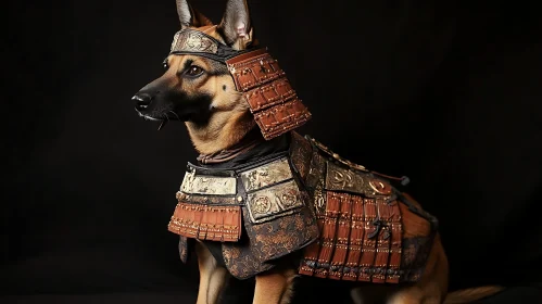 Dog in Samurai Armor