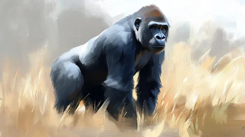 Wildlife Artwork of a Gorilla