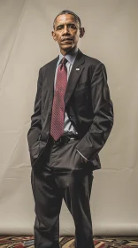 Standing Portrait of Barack Obama in Formal Attire